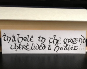 ... hand written, quote from JRR Tolkien. Black and white. Free shipping