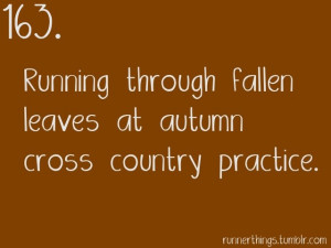Cross Country Running Quotes And Sayings Running through fallen leaves