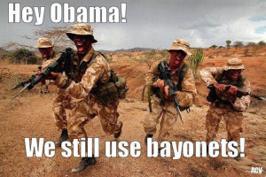 Hey Barack, Marines still use BAYONETS!