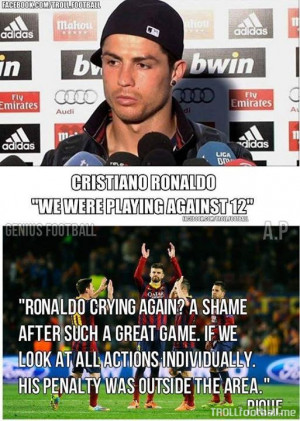 Pique 's reply to Ronaldo's playing against 12 statement