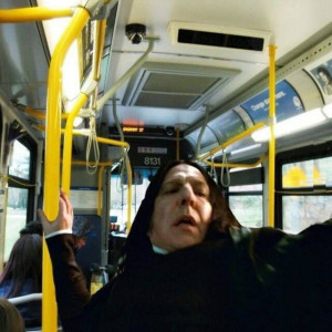 When the bus driver suddenly hits the brakes.