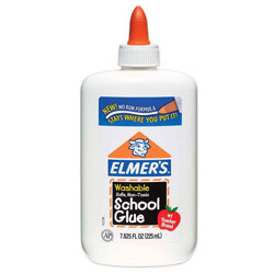 Elmer's School Glue, Washable, 7 5/8oz. bottle, Dries Clear