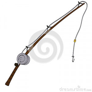 Cartoon Image Fishing Rod