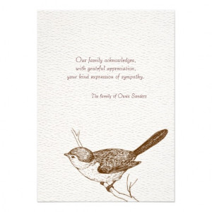 brown_bird_bereavement_thank_you_notes_invites ...