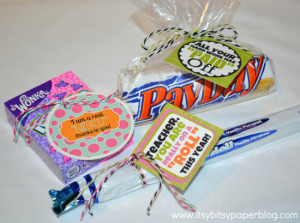 Candy for Teacher Appreciation . . .