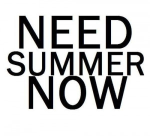 Need. Summer. Now.