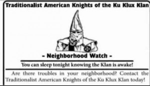 kkk recruiting for their neighborhood watch
