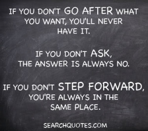 ... answer is always no. If you don't step forward, you're always in the