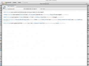 was able to quickly peruse Bible dictionaries, see related verses ...