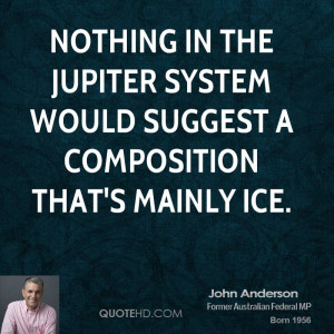 ... in the Jupiter system would suggest a composition that's mainly ice