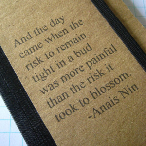 Anais Nin Quote Notebook Composition Altered Mini Handmade Paper Goods ...