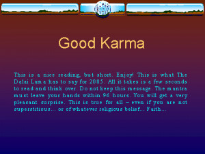 good karma rule