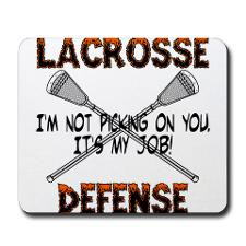Lacrosse Defense Mousepad for