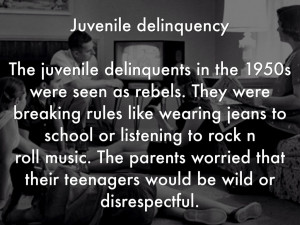 Juvenile Delinquency 1950s