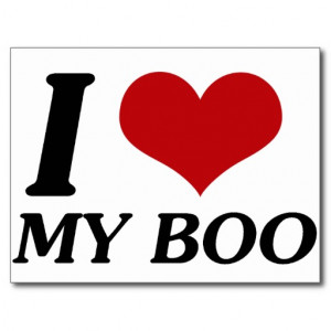 Love Boo Heart Postcards