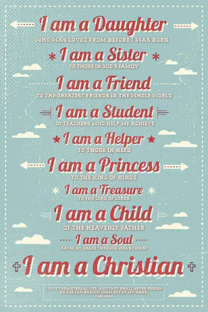 Inspirational Bible Verses For Youth Christian poster for girls