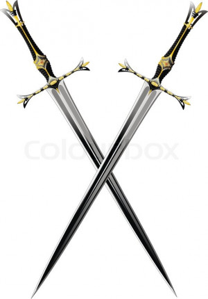 Stock vector of 'sword, cross, gold'