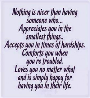 Nothing Is Nicer Than Having Someone Who…: Quote About Nothing Nicer ...