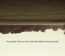 fall down, looks different, quote, the ground, the world, upside down