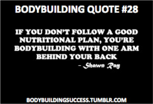Bodybuilding Quote #28If you don’t follow a good nutritional plan ...
