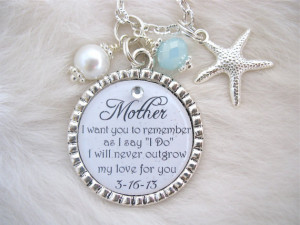 MOTHER of the BRIDE Gift Mother of the Groom Inspirational quote My ...