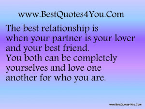 ... Is When Your Partner Is Your Lover and Your Best Friend ~ God Quote