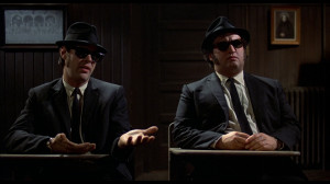 John Belushi and Dan Aykroyd (The Blues Brothers, 1980)
