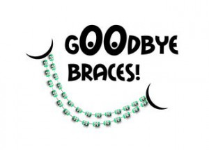 Congratulations Braces Off - Goodbye Colorful Braces Smile card