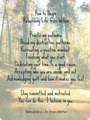 ReBuilding Life From WithIn