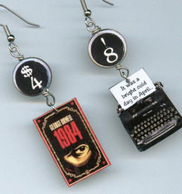 The Subterraneans book cover typewriter quote earrings