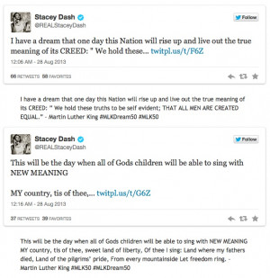 Conservative, Black Actress Stacey Dash Tweets MLK Dream Speech, Gets ...