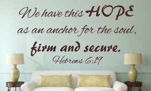 Hebrew 6:19 | Scripture Christian Wall Decal