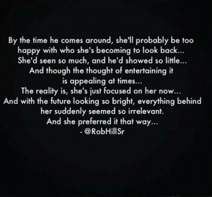 And she preferred it that way...