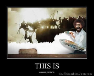 bob ross meme this is sparta meme 300 movie happy little trees: Like A ...