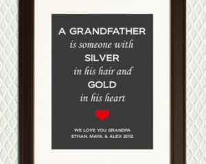 Gift or Father's Day Gift for GRANDFATHER - Personalized Quote ...