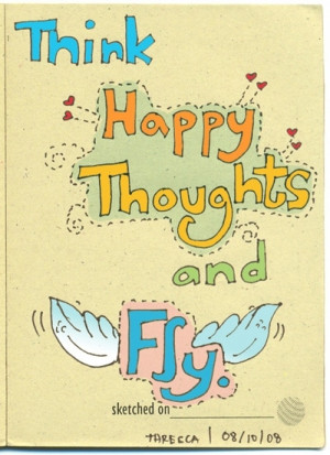 fly, free, happy, happy thoughts, quote, w