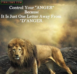 ... Anger “Anger” Because It is Just One Letter Away From “D”ANGER