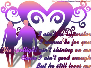 He Still Loves Me - Beyonce Knowles Song Lyric Quote in Text Image