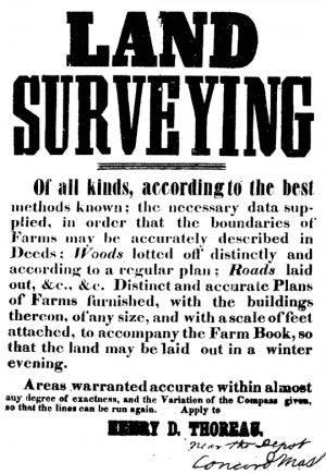 Thoreau, Land Surveyor