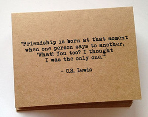 Lewis quote typewriter blank n ote cards unique birthday gift ...