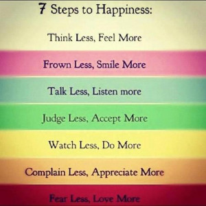 Inspirational Quote Of Happiness Steps