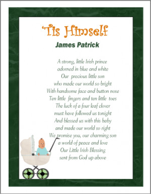 fp16 irish baby poems a poem for the little irish prince framed poetry ...