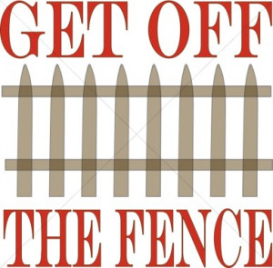 Get off the Fence Clipart