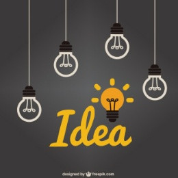 Light bulbs on and off Free Vector