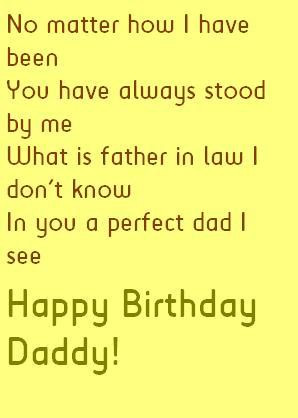 Father In Law Birthday Quotes Quotesgram