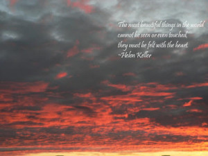 Cloud Wallpaper- Beauty by Helen Keller