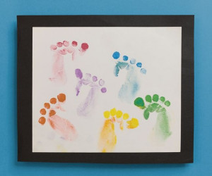 Use your hand to make footprints! There are no smelly feet—and no ...