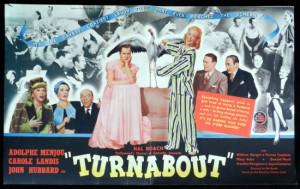 Turnabout 1940 Adolphe Menjou Vintage Original Movie Trade Ad picture