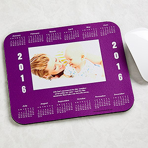 Personalized Photo and Calendar Mouse Pad with Famous Quotes - 6060