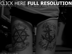 Anchor Tattoo Designs : Girly Anchor Tattoo Designs With Quotes
